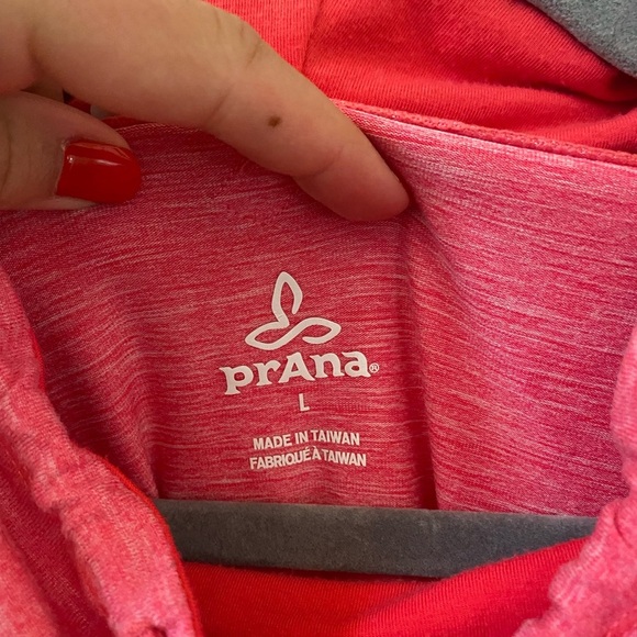 PRANA FUNNEL NECK AZALEA EMBER HEATHER PINK PULLOVER LONG SLEEVE TOP SWEATER - Picture 7 of 8